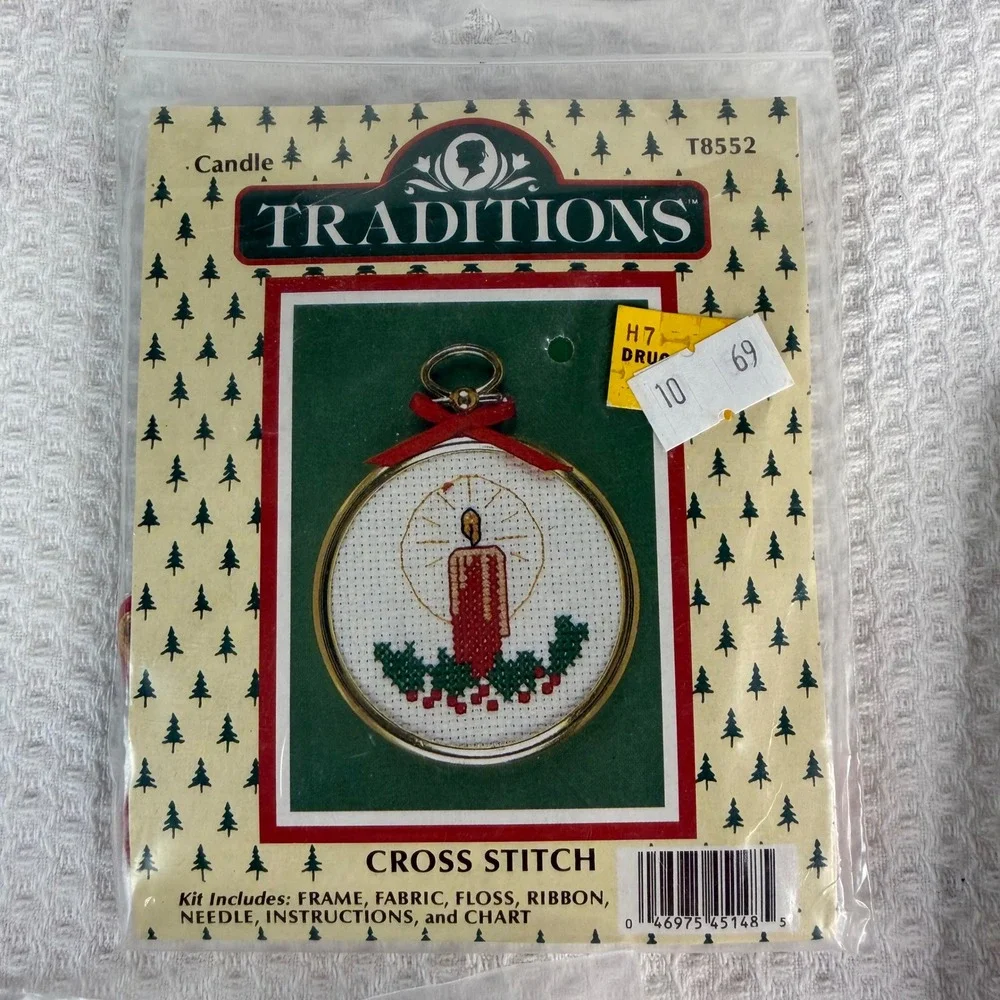 VTG Christmas Cross Stitch Kits Bundle of 3 WonderArt Santa Traditions Holiday